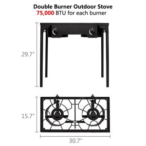 Ad alta potenza 105000 BTU propano fornello a Gas portatile da campeggio all'aperto per il cortile BBQ bruciatore pesante per Patio giardino - Product Image 4