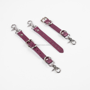 Premium 16 Pcs Genuine Leather <b>Bed</b> Restraints Set Custom Logo Heavy Duty Soft <b>Padded</b> Bondage Wholesale Kit RTTS-0001 - Product Image 4