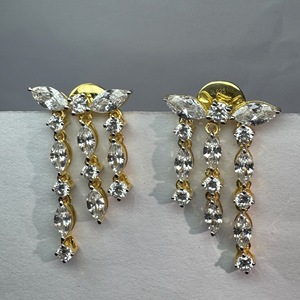 Boucles d'oreilles de luxe en or jaune 9 carats avec diamants marquise et ronds cultivés en laboratoire, certifiées IGI, 4,86 CT, pour fiançailles, mariage, fête, cadeau - Product Image 4