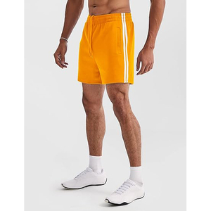 Short de sport en tissu doux et respirant, séchage rapide, bande extensible avec cordon de serrage, deux poches latérales - Product Image 3