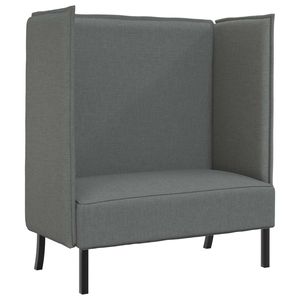 Sofá de Oficina con Respaldo Alto de 101 cm en Tela Gris Oscuro - Product Image 1