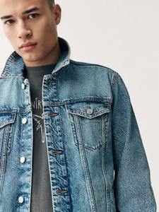 Chaqueta Vaquera Moderna para Hombre, Corte Ajustado, Elegante y Cómoda, Mezcla de Algodón, Perfecta para Ropa Urbana, Informal, Oficina, Viajes y Uso Diario - Product Image 3