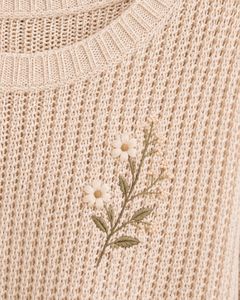 Pull court tricoté beige pour femme, coupe ample, manches courtes, léger et respirant, idéal pour l'été, style décontracté et tendance - Product Image 6