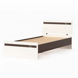 Lit simple moderne - Lit plateforme Pollo style panneau de bois sans rangement - Product Image 3