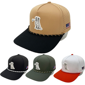 Gorra snapback caqui y negra con parche bordado de perro, ajustable, de 6 paneles, estilo béisbol, para adultos, uso casual al aire libre. - Product Image 3