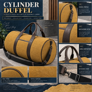 Durable Canvas Travel Duffle <b>Bag</b> with Zipper Closure Shoulder Strap | Portable Outdoor Luggage for Weekend Trips Everyday Use - Product Image 5