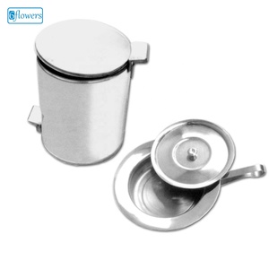 Contenedor de acero inoxidable y bandeja redonda para almacenamiento de instrumentos quirúrgicos - Product Image 2