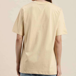 Camisetas OEM para Mujer con Bordado y Estampado, Algodón de Alta Calidad, Corte Holgado, Cuello Redondo, Personalización de Marca, Fabricación al por Mayor - Product Image 5