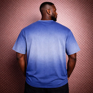 T-shirt court personnalisé 100 % coton flanelle 250 g/m² avec strass, délavé à l'acide, effet soleil, sérigraphie, épaules tombantes, coupe ample pour homme - Product Image 4