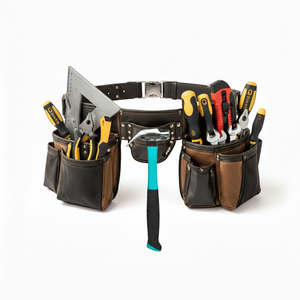 Ceinture à outils en cuir véritable de qualité supérieure, sur mesure, pour la construction, vente en gros - Product Image 2