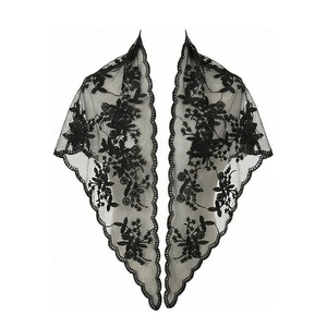 Women's Chiffon Floral Embroidered Scarf Elegant Multi-Functional Fashion Accessory All Seasons Long Style - Product Image 1