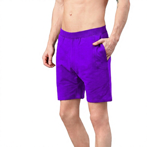 Pantalones Cortos Bermuda de Algodón Azul Marino para Hombre, Cintura Media, Elásticos, Transpirables, Casuales, de Punto, con Bolsillos - Product Image 6