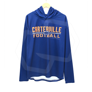 Sudadera con Capucha Azul para Hombre NIZA GEAR, Manga Larga, Transpirable, de Poliéster/Algodón, Secado Rápido, Ropa Deportiva, Venta al Por Mayor - Product Image 1