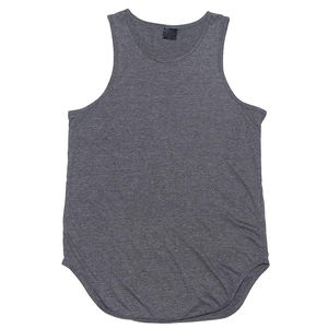 Breathable Tank <b>Tops</b> Gym Fitness Vest Men's Clothing <b>Plus</b> <b>Size</b> Cotton Polyester Striped Design Crewneck - Product Image 5