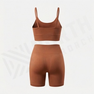 Ensemble de sport deux pièces pour femme : soutien-gorge et short de yoga, idéal pour la course, le fitness et l'entraînement - Product Image 2