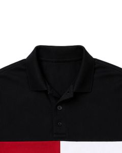 Customized Black Red And <b>White</b> Men <b>Polo</b> Shirt Short Sleeve Casual Sports <b>Golf</b> T Shirt Breathable Summer Wear Color Block Design - Product Image 6