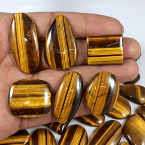 Natural Yellow <b>Tiger</b> <b>Eye</b> Cabochon Loose Healing Quartz Wholesale Bulk Chakra Spiritual Reiki Raw Jewelry Making - Product Image 1