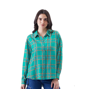 Chemise à manches longues pour femme la plus vendue, chemise boutonnée tendance pour femme, chemise quotidienne pour femme, exportée du Bangladesh - Product Image 1