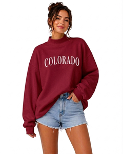 Sudadera Holgada con Cuello Alto para Mujer, Ropa Casual Contemporánea, Tela Suave, Top de Moda Oversize - Product Image 1