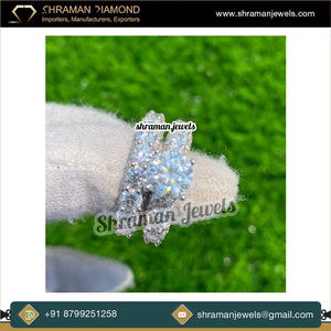 Anillo de boda de moissanita personalizado, banda de aniversario de plata 925 con baño de rodio, conjunto de anillos de eternidad completa para hombre, idea de regalo de joyería fina - Product Image 6