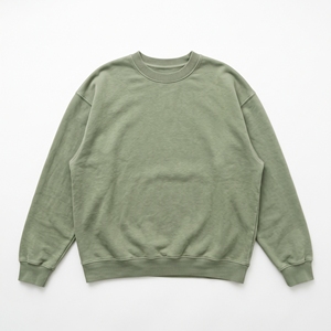 Sudadera con capucha de punto verde menta oversize con cuello redondo y manga larga, bordada, anti-bolitas, de poliéster/algodón, estilo streetwear para mujer - Product Image 1