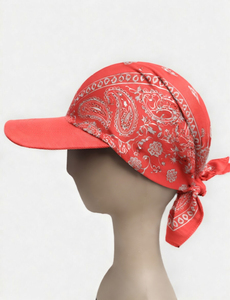 Casquette bandana pour femme, motif paisley blanc classique, fermeture snapback réglable - Product Image 2