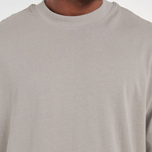 High Quality Summer Blank Design Casual Short Sleeve Breathable O-Neck Cotton Solid Color <b>Drop</b> Shoulder Oversized Men's T-shirts - Product Image 6