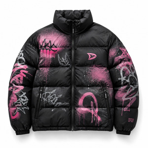 Men’s Oversized Puffer Jacket Streetwear Warm <b>Quilted</b> Bubble Coat Private Label Manufacturer - Product Image 1