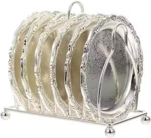 ชุดจานรองแก้วโลหะแบบพรีเมียมสำหรับวางเครื่องดื่ม ทนทาน ป้องกันรอยขีดข่วน - Product Image 4