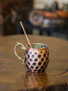 Mug à Moscow Mule en cuivre 100% fait main, Mug en cuivre martelé, Mug à cocktail en cuivre, Mug en cuivre fait main, Mug en cuivre massif - Product Image 4