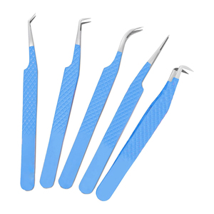 Fabricant et fournisseur qualifiés de pinces à extensions de cils, pinces à extensions de cils bleues sous votre marque, respectueuses de l'environnement - Product Image 2