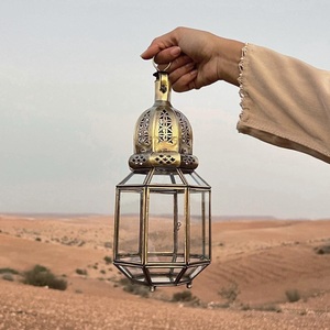 Elegant Metal Glass <b>Lantern</b> With Clear Glass Panels For Home Balcony Wedding Decoration Metal <b>Lantern</b> - Product Image 4
