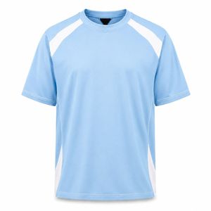 Men's Sporty Printed Quick Dry Short Sleeve T-Shirt <b>Raglan</b> Sleeve O-Neck Regular Fit 100% Cotton Knitted Front Design - Product Image 2
