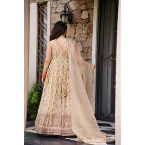 Robe Anarkali avec Dupatta et Pent Robe de soirée décontractée - Product Image 3