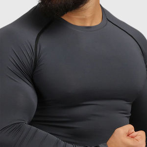 Custom Made Eco-Friendly <b>Compression</b> Rash Guard <b>Shirt</b> with Front Logo Moisture Wicking Quick Dry for MMA and BJJ Training - Product Image 4