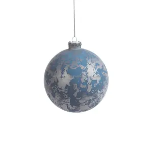 Ornement d'arbre de noël en forme de boule ronde, décoration moderne pour la maison, suspension, métal créatif fait à la main, Art Original