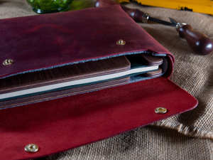 Housse pour ordinateur portable en cuir pleine fleur faite à la main, légère et durable pour le travail, le bureau, les voyages et les GLS-0315 à usage quotidien - Product Image 6