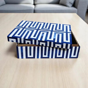 Caja de Joyería Decorativa Hecha a Mano con Diseño Marroquí de Flor de Amor con Incrustaciones de Hueso Ecológica, Decoración para Mesa del Hogar, Año Nuevo - Product Image 1