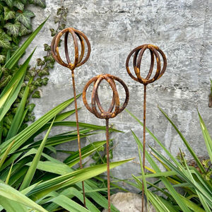 Piquets de jardin en métal forgé sur mesure pour jardinières de patio, décoration de jardin, supports de plantes durables et résistants à la rouille - Product Image 5