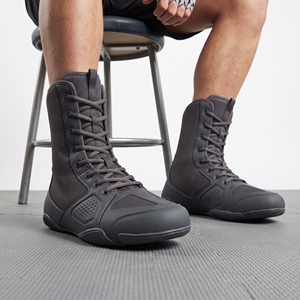 Dumela Adult Customizable Boxing <b>Boots</b> Leather <b>High</b> <b>Top</b> Training Shoes Eco-Friendly Breathable Comfortable Durable - Product Image 2