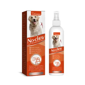 Corretor de comportamento 100% natural para animais de estimação, logotipo personalizado, anti mordidas e arranhões, spray dissuasor anti-mastigar para cães e gatos