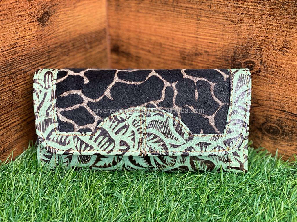 Black With Green Embossed