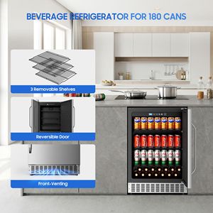 Frigorifero Monoporta in Acciaio Inossidabile per Conservazione di Vino e Bevande - Product Image 6