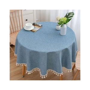 <b>Table</b> <b>Cloth</b> Bulk Supplier Christmas Embroidered Twin Tone Tasselled Wrinkle Free OEM Private Label Export - Product Image 5