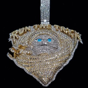 Custom Moissanite Hip Hop Pendant Iced Out Pass Diamond <b>Tester</b> 925 Silver 18k <b>Gold</b> Plated Letter Name Number Pendant For Men's - Product Image 5