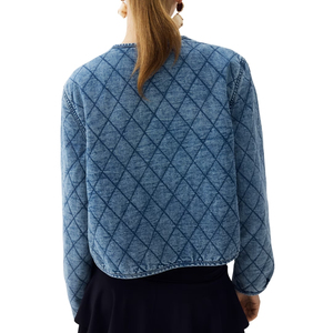Veste en jean décontractée pour femme, manches longues, boutonnée, coupe classique, légère, style streetwear, pour le printemps, l'automne, les voyages et le quotidien - Product Image 2