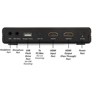 Tarjeta USB de Captura y Transmisión HD, Entrada 4K a 1080P60, Transmisión Simultánea a PC y Grabación en Unidad Flash USB - Product Image 5