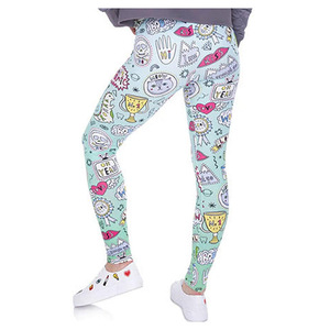 Leggings de sport pour femmes, imprimés de dessins animés amusants, taille haute, pour le sport, la gym et le yoga. - Product Image 4