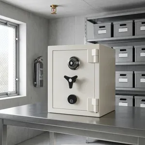 Compact Steel Security <b>Box</b> with Dual <b>Lock</b> System Large Capacity Home Use AX-081 - Product Image 1