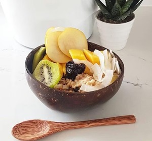 Tazón de Cáscara de Coco de Primera Calidad, Ecológico, Hecho a Mano, Tazón Natural para Servir, Artículo Esencial Sostenible para la Cocina y el Comedor - Product Image 5